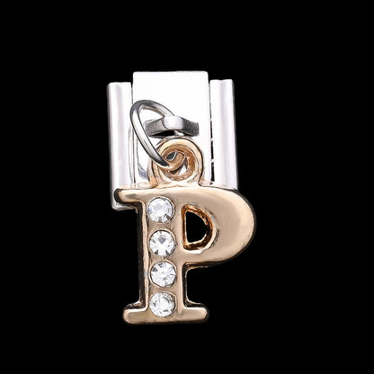 1PC Rhinestone A-Z Letter Modular Bracelet Charm Set