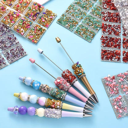 14PCS 40×30mm Self-Adhesive Decorative Gravel Embellishment Set