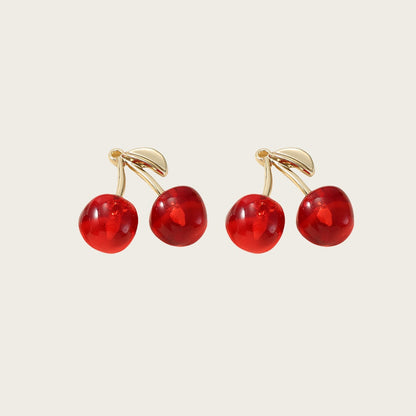 2PCS Fruit Cherry Fashion Pendant Set