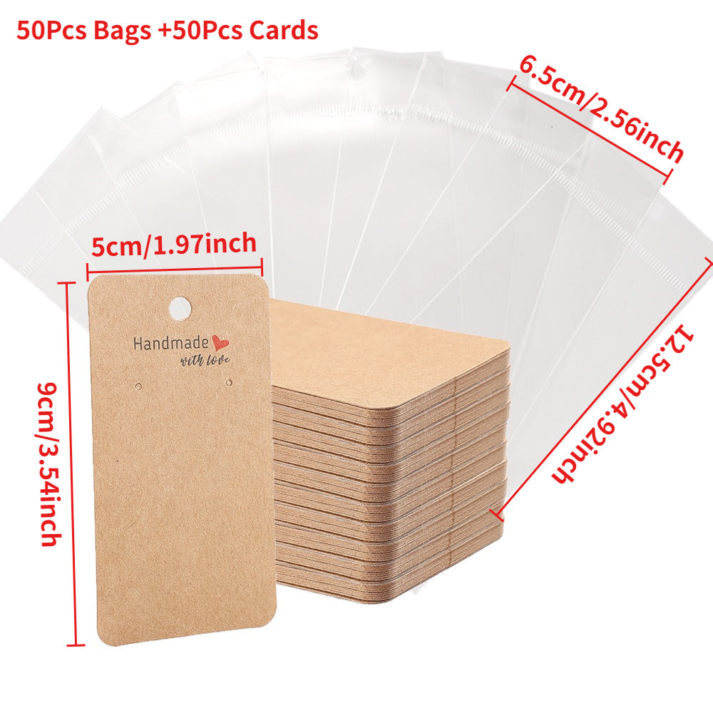 Keychain and Jewelry OPP Packaging Card Set