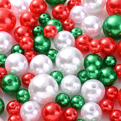 Christmas Acrylic Round Beads