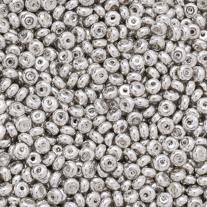 4 mm Glass Metal Abacus Rice Beads