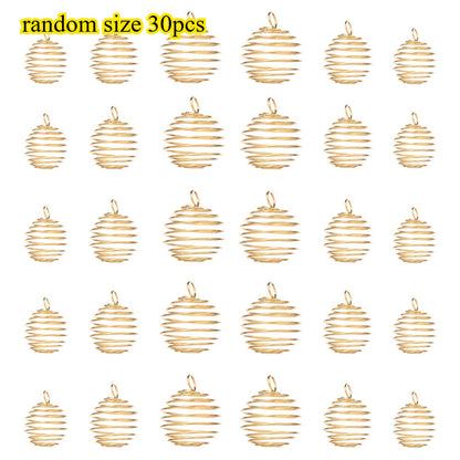 Random Spiral Bead Cages Pendants Holders