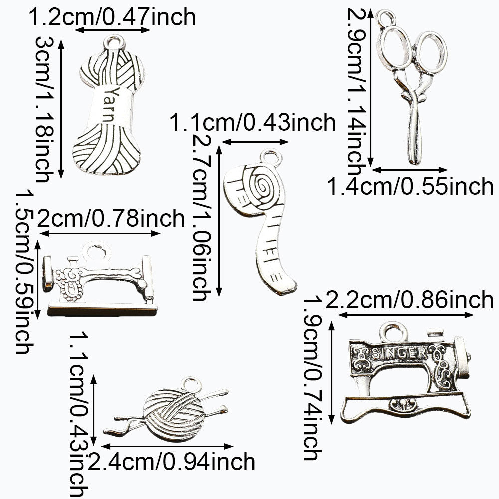 11-30 mm Alloy Pendant Sewing Charms