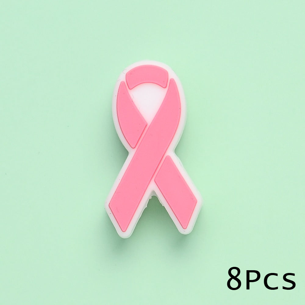 8PCS 28×16mm Silicone Ribbon Bead Set
