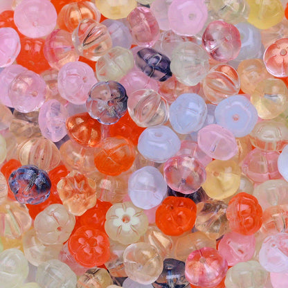 Halloween Pumpkin Czech Glass Beads