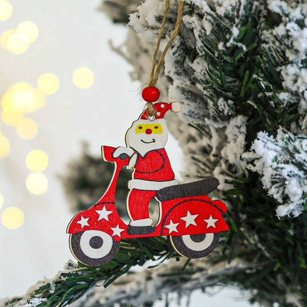 Wooden Merry Christmas Decorative Pendant