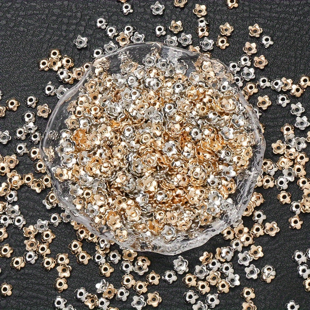 Five-Petal Flower Plastic Spacer Beads