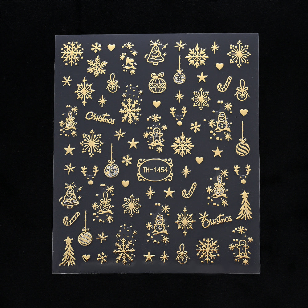 Gold Pattern Manicure Stickers