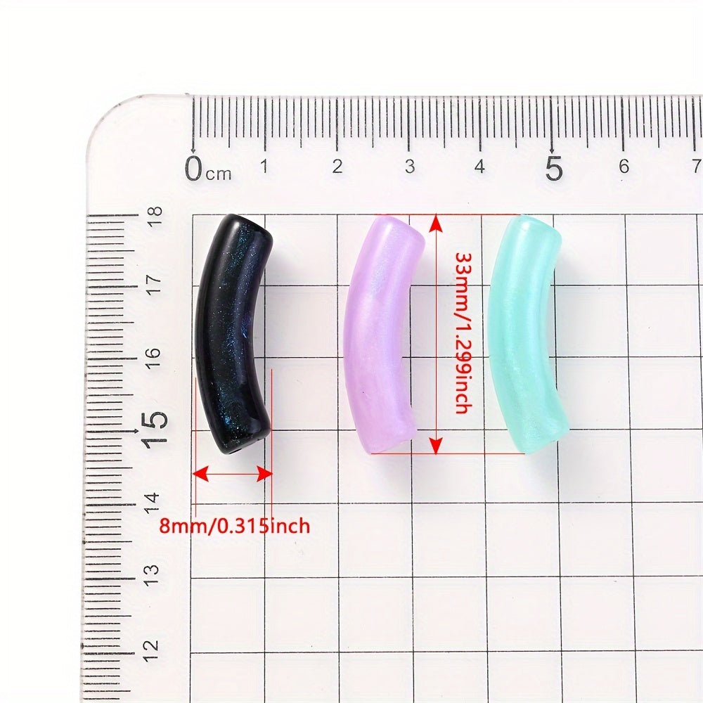 Shiny Elbow Acrylic Beads