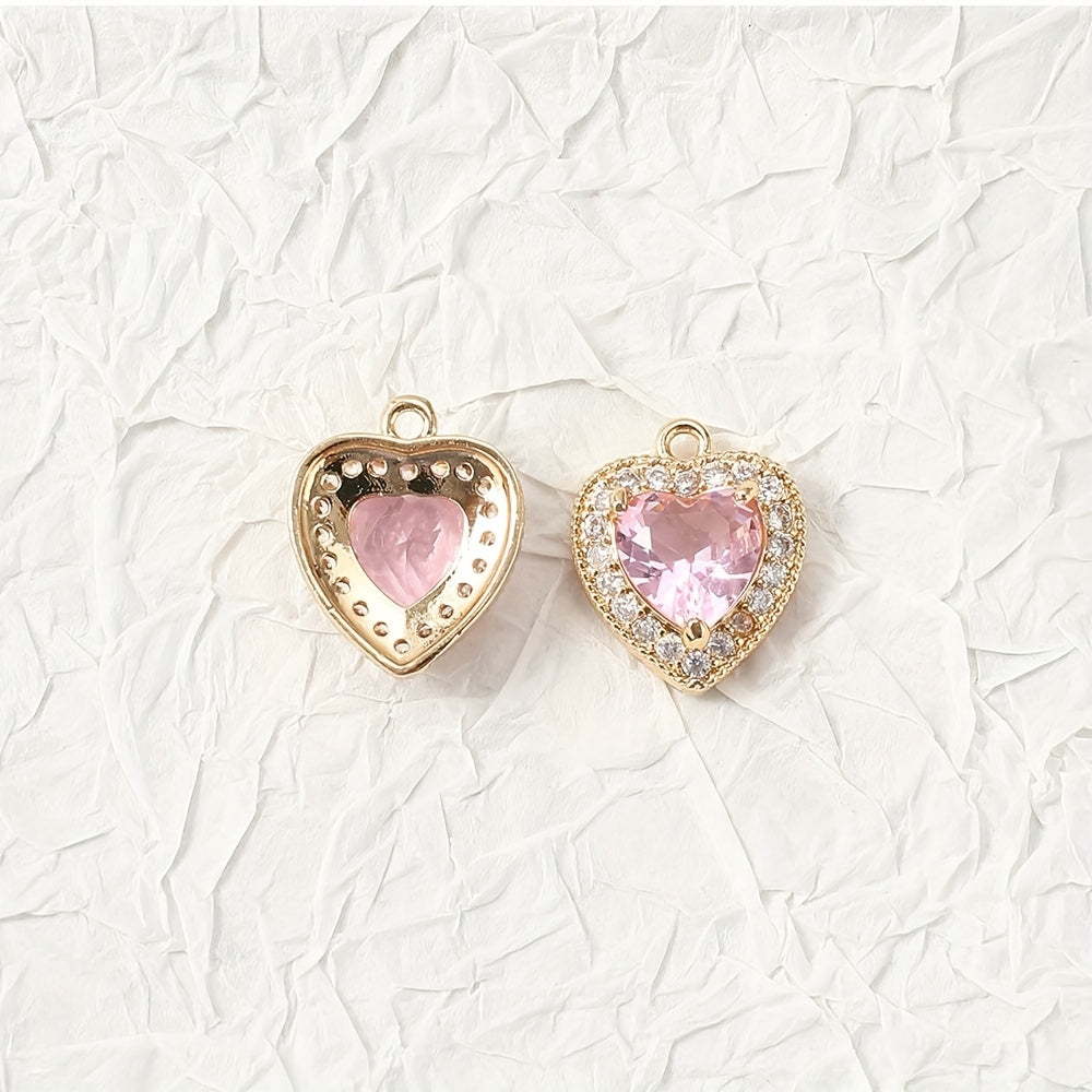 Vintage Heart Glass Pendants