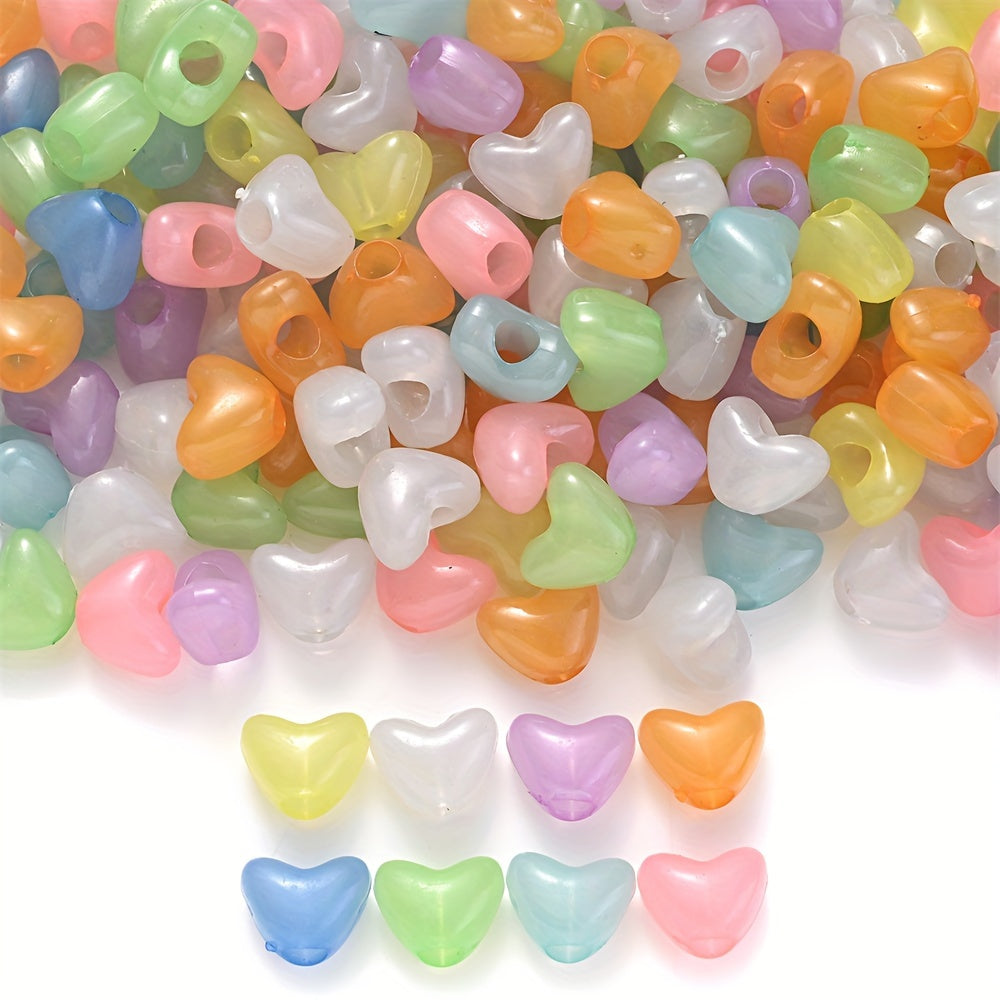 Luminous Star and Heart Acrylic Spacer Beads