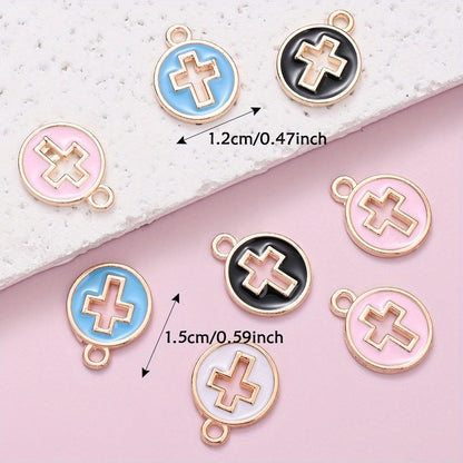 Enamel Cross Pendant Charms