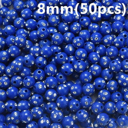 Mixed Acrylic Round Spacer Beads