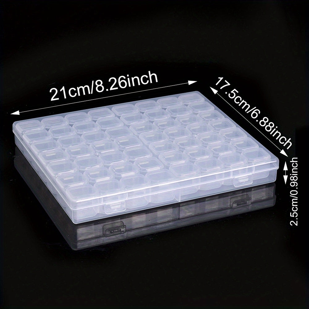 56-Grid Transparent Jewelry Storage Box